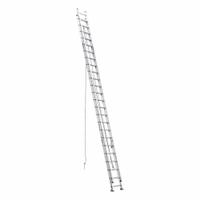 WERNER Extension Ladder: 48 ft Ladder Size, Aluminum, 300 lb Load Capacity, 143 lb Wt, 2 Sections (MPN D548-2). Key specifications — Color: Silver; Brand: WERNER; Included Features: Mar-Resistant End Caps; Removable Fly: Removable.