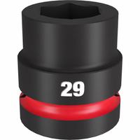 MILWAUKEE Standard Impact Socket: 1 in Drive Size, Metric, 29 mm Socket Size, 6-Point, Std, Friction (MPN 49-66-6594). Key specifications — attr1215501: MILWAUKEE; attr1215515: Black Phosphate; attr1215518: 29 mm.