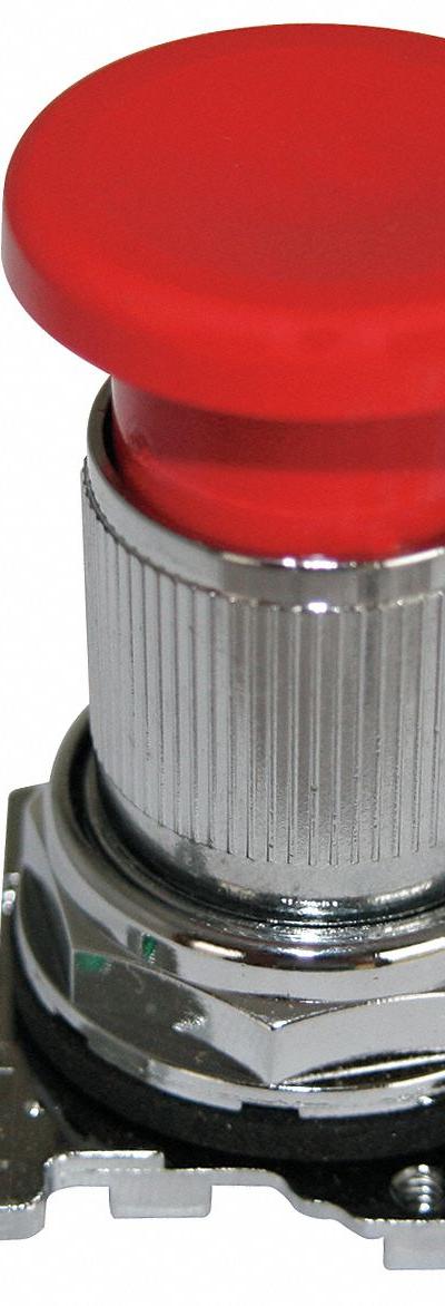 EATON Emergency Stop Push Button: 30 mm, Non-Metallic, Maintained - Mushroom-Head Push-Button Operators