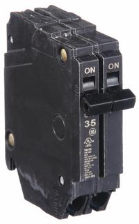 GE Miniature Circuit Breaker: THQP, 35 A, 120/240V AC, Single Phase, 10kA at 120/240V AC, Std (MPN THQP235). Key specifications — Amps: 35 A; AC Voltage Rating: 120/240V AC; Phase: Single; Max. AIR Rating: 10kA at 120/240V AC; For Use With: GE Panelboards.