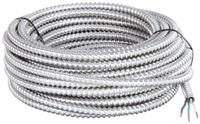 SOUTHWIRE Metal Clad Armored Cable: 14 AWG, 2 Conductors, Copper, 25 ft, Aluminum, Std, THHN (MPN 68579221). Key specifications — Brand: SOUTHWIRE.
