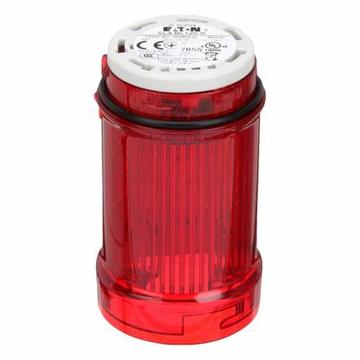 EATON Tower Light Module: Flashing, 110/120V AC, Red, 43 mm Overall Dia, 3 in Overall Ht - Flashing Light Modules