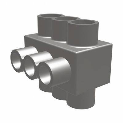 BURNDY Multitap Connector: 4 Port, Double-Sided Entry, 14 AWG – 4 AWG Wire Size - Dry-Location Double-Sided Entry Multitap Connectors
