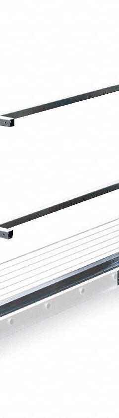 WERNER Guard Rail and Toe Board System: Guardrail and Toeboard Kit, Aluminum (MPN SQHTG-12A). Key specifications — Color: Silver; Included Components: Brackets; Material: Aluminum; Product Type: Guardrail and Toeboard Kit; Series: SQHTG; Brand: WERNER.