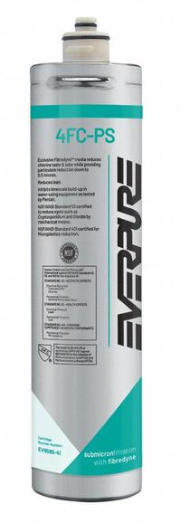 EVERPURE Water Filter Cartridge: 0.5 micron, 1.67 gpm, 4,000 gal, 14 3/4 in Overall Ht (MPN EV959541). Key specifications — Filter Media: Fibredyne II; Brand: EVERPURE.