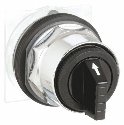 SCHNEIDER Short-Handled Selector Switch: 30 mm Panel Mount Size, 3 Positions - Selector-Switch Operators