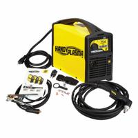 ESAB Plasma Cutter: HandyPlasma 25i, 25 A, 10 ft Handheld Torch (MPN 1-1601-25D). Key specifications — Manufacturer Part Number: 1-1601-25D; Minimum Input Air Flow Rate: 3.9 cfm; Input Voltage (Nominal) (Merch - Table Column, Filters): 120V.