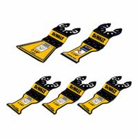 DEWALT Oscillating Tool Blade Set: 5 Blades, Semi-Circular, Universal Open-Back Connection, DEWALT (MPN DWA425RSET). Key specifications — attr1140173: DWA4250; attr1097629: DEWALT; attr1097591: DEWALT.