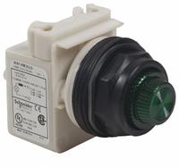 SCHNEIDER ELECTRIC Pilot Light: 30 mm Panel Mounting Size, Red, LED, 9001SK Series (MPN 9001SKP1LRR31). Key specifications — Series: 9001SK; Brand: SCHNEIDER; Includes Push-To-Test: No Push-To-Test Included.