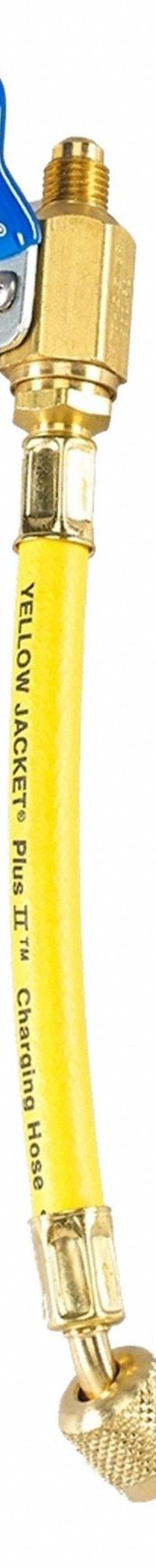 YELLOW JACKET Hose: 9 in Lg, Yellow, Ball Valve (MPN 29011). Key specifications — Brand: YELLOW JACKET; Includes Valve: Yes.
