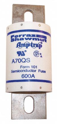 Semiconductor Fuse: A70QS Series, Fast-Acting, 600 A, 700 V AC, 700 V DC DC Volt Rating (MPN A70QS600-4). Key specifications — Series: A70QS; Brand: MERSEN; Voltage Type: AC/DC.