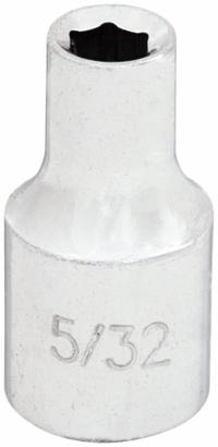 WESTWARD Socket: SAE, 1/4 in Drive Size, 5/32 in Socket Size, 6-Point, Std, Chrome, 1 in Overall Lg (MPN 53YP74). Key specifications — attr1204417: WESTWARD; attr1204392: Chrome.