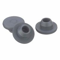 Stopper: Rubber, 20 Stopper Size, 0.75 in Bottom Dia, 0.75 in Top Dia, 0.35 in Overall Ht, Gray (MPN 344352). Key specifications — Brand: QORPAK; Color: Gray; Stopper Size: 20; Material: Rubber.