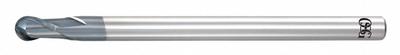 OSG Ball End Mill: Carbide, WXL Coated, 2 Flute, 8 mm Mill Dia, 12 mm LOC - Carbide Ball End Mills for Hardened Materials