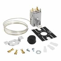 Refrigeration Thermostat: Temp Control, -18°C to 9°C, SPST, Closes on Rise, 47 3/16 in Capillary Lg (MPN K50P-1125-001). Key specifications — Manufacturer Part Number: K50P-1125-001; Voltage: 120/240 V; Brand: RANCO; Capillary Type: Capillary; Control Temperature: -18 °C to 9 °C.