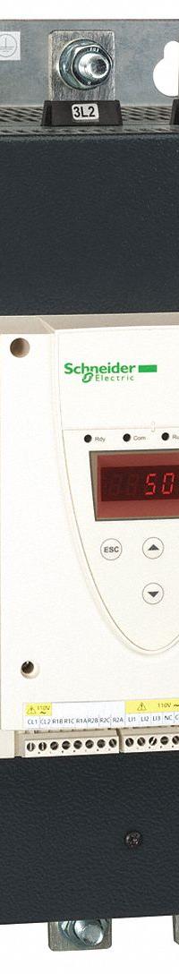 SCHNEIDER Soft Start: 230-600V AC, 210 A Output Current, With Bypass, IP00, 60/50 Hz, Three Phase (MPN ATS22C21S6). Key specifications — attr1380771: 230V AC; attr1380759: ATS22C21S6.
