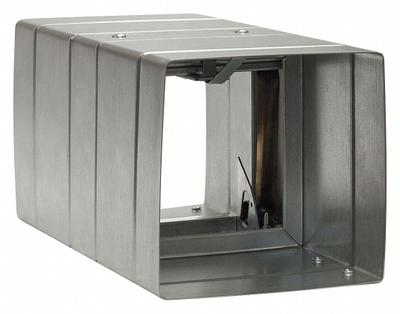 Dayton 5.75"H-W 12"L Spring Fire Dampr w/Sleeve: Dynamic, 5 3/4 in H, 5 3/4 in W - Rectangular Fire Dampers