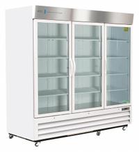 AMERICAN BIOTECH SUPPLY Lab Refrigerator: 72 cu ft, Upright, 1°C to 10°C, 34 in Overall Dp, 3 Doors (MPN ABT-HC-LS-72). Key specifications — Door Opening Style: Left and Right; Color: White; Alarm Type: Temperature; Manufacturer Part Number: ABT-HC-LS-72; Brand: AMERICAN BIOTECH SUPPLY; Product Type: Lab Refrigerator; Door Type: Swing Glass; Refrigerant Type: R-290.