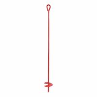 APPROVED VENDOR Earth Anchor: Red, Steel, 40 in Overall Lg, 4 in Overall Dia, 800 lb Load Capacity (MPN 4LVK5). Key specifications — Color: Red; Material: Steel; Brand: APPROVED VENDOR; For Use With: Furniture.