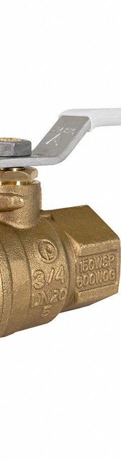 JOMAR VALVE Manual Two-Way Ball Valve: 2 in, Brass, Straight, Press x Press, Full Port Ball Port (MPN 100-408G). Key specifications — Brand: JOMAR VALVE; Handle: Locking Lever.