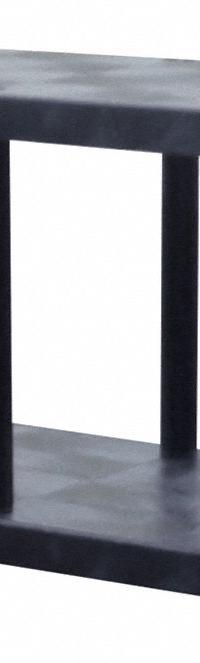 STRUCTURAL PLASTICS Plastic Shelving: 48 in x 24 in, 27 in Overall Ht, 2 Shelves (MPN ST4824B). Key specifications — Resistance Properties: Corrosion-Resistant; Frame Material: Plastic; Shelving Material: High Density Polyethylene; Brand: STRUCTURAL PLASTICS.