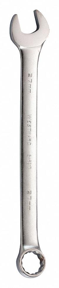 WESTWARD Combination Wrench: Alloy Steel, Satin, 27 mm Head Size, 14 in Overall Lg, Offset (MPN 54RZ17). Key specifications — attr309539: 27 mm; attr309567: No; attr324930: WESTWARD.