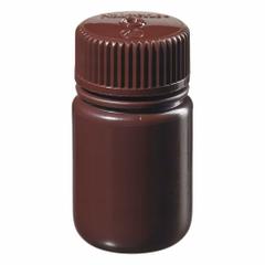 NALGENE Laboratory Bottle: HDPE, 30 mL, 1 fl oz, Closure Included, Amber, 28 mm, Polypropylene (MPN 2106-0001). Key specifications — Brand: NALGENE; Graduated: No; Body Color: Amber.