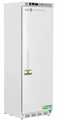 AMERICAN BIOTECH SUPPLY Lab Refrigerator: 14 cu ft, Upright, 1°C to 10°C, 24 3/8 in Overall Dp, Temp (MPN ABT-HC-RFP-14). Key specifications — Door Opening Style: Right; Color: White; Alarm Type: Temperature; Manufacturer Part Number: ABT-HC-RFP-14; Brand: AMERICAN BIOTECH SUPPLY; Product Type: Lab Refrigerator; Door Type: Swing Solid; Refrigerant Type: R-600a.