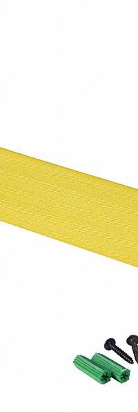 RETRACTA-BELT Wall Mounted Retractable Belt Barrier: Fixed Mounting Plate, 10 ft Belt Lg, Pattern (MPN WM700SB-YW-RE). Key specifications — Frame Color: Black; Brand: RETRACTA-BELT; Belt Color: Yellow.