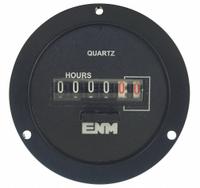 ENM Hour Meter: Hour Meters, Front Panel Mounting, Analog, 102 V AC – 120 V AC, ISO 9001, Analog, 1 (MPN T55A2B). Key specifications — Mounting Style: Panel; Standards: ISO 9001; Bezel Face Shape: Round; NEMA Enclosure Rating: 1; Brand: ENM; Manufacturer Part Number: T55A2B; Meter Type_Broad: Analog.