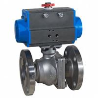BONOMI Pneumatically Actuated Two-Way Ball Valve: 4 in, Stainless Steel, Flange x Flange, Two-Piece (MPN 8P766000-4-C2). Key specifications — Brand: BONOMI; Pilot Solenoid Voltage: 24V DC.