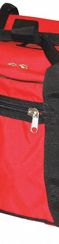 R&B FABRICATIONS Duffel Bag: Nylon, Red, 5,200 cu in Interior Volume, 24 in Lg, 13 in Wd, 13 in Ht (MPN RB-200RD-N). Key specifications — Color: Red; Material: Nylon; Brand: R&B FABRICATIONS.