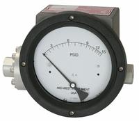 MIDWEST INSTRUMENT Differential Pressure Gauge & Switch: In-Line, 1/4 in NPT Female, 240, IP65 4X (MPN 240-SC-02-O(JAA)-20P). Key specifications — Sensor Type: Diaphragm; Series: 240; Housing Material: 316 Stainless Steel; Certificate of Calibration: Not Included; Gauge Accuracy: ±3-2-3%.
