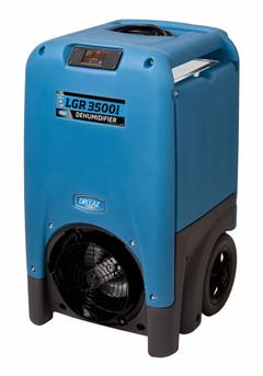 Portable Dehumidifier: LGR3500i, Water Damage Restoration, Low Grain Refrigerant, R-32. Key specifications — Includes Hour Meter: Hour Meter Included; Includes Air Filter: Air Filter Included; Includes Drain Hose: Drain Hose Included; Brand: DRI-EAZ.