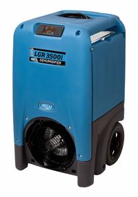 Portable Dehumidifier: LGR3500i, Water Damage Restoration, Low Grain Refrigerant, R-32. Key specifications — Includes Hour Meter: Hour Meter Included; Includes Air Filter: Air Filter Included; Includes Drain Hose: Drain Hose Included; Brand: DRI-EAZ.
