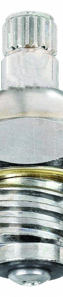 T&S BRASS Cartridge: For B-1100 Series, Use with Cold Water, Brass, Chrome, (1) Spindle (MPN 009754-25). Key specifications — Compatible Series: B-1100; For Water Temperature: Cold; Compatible Brand: T&S Brass; Product Type: Spindle; Includes: (1) Spindle; Material: Brass.
