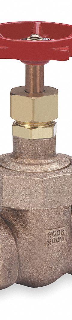 MILWAUKEE VALVE Gate Valve: 3/4 in, Bronze, Non-Rising, FNPT x FNPT, 400 psi Max. Pressure (CWP) (MPN 1176-3/4"). Key specifications — Wedge Material: Bronze; Brand: MILWAUKEE VALVE; Bonnet Material: Bronze.