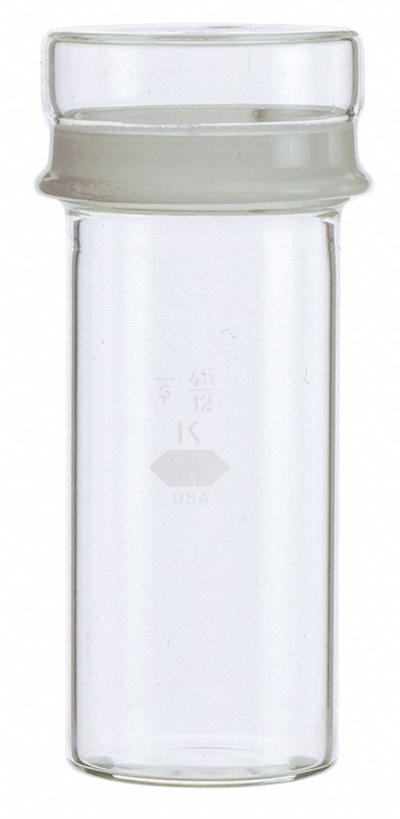 KIMBLE Weighing Bottle: 45 mL, Cap, 64 mm, Colorless, Closure Included, Narrow Mouth Size - Glass Lab Weighing Bottles