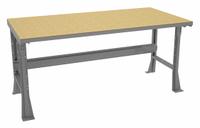TENNSCO Workbench: Fixed Ht, Particleboard, 72 in x 36 in, 1,800 lb Overall Load Capacity, Gray (MPN WB-1-3672SHB). Key specifications — Brand: TENNSCO.