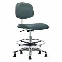 Cleanroom Task Chair: Vinyl, Armless, Ht Range 21 1/2 in to 29 in, 18 1/2 in Seat Wd, 17 in Seat Dp (MPN BR-CLR-VMBCH-CR-CF-RG-8546). Key specifications — Foot Support: Yes; Base Material: Aluminum; Brand: APPROVED VENDOR; Product Type: Cleanroom Task Chair; Cleanroom Class: ISO 4; ESD-Safe: Not ESD Safe.