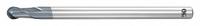 OSG Ball End Mill: Carbide, WXL Coated, 2 Flute, 0.5 mm Mill Dia, 1.1 mm LOC, 40 mm OAL (MPN 3105050)