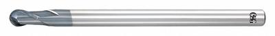 OSG Ball End Mill: Carbide, WXL Coated, 2 Flute, 0.5 mm Mill Dia, 1.1 mm LOC - Carbide Ball End Mills for Hardened Materials