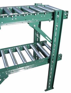 ASHLAND CONVEYOR Conveyor Support Stand: For 10 in Between Frame Wd, 3 3/4 in Min. Ht, 46 in Max. Ht (MPN HMT46B10). Key specifications — Stand Material: Steel; Color: Green; Brand: ASHLAND CONVEYOR.
