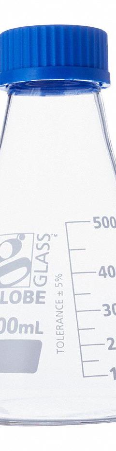 GLOBE SCIENTIFIC Erlenmeyer Flask: 500 mL, Colorless, Conical, A, Includes Closure (MPN 8420500). Key specifications — Shape: Conical; Body Color: Colorless; Brand: GLOBE SCIENTIFIC; USP Specification: Type I.