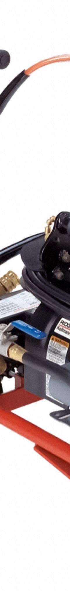 RIDGID Corded Water Jetter: Corded, For 1 1/4 in to 4 in Pipe, 1/4 in Hose Dia., 100 ft Hose Lg. (MPN 62597). Key specifications — attr529285: 115V AC; attr545529: Propulsion; attr518564: RIDGID.