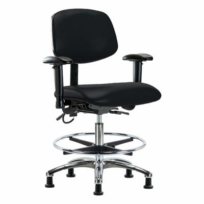 APPROVED VENDOR Task Chair: Vinyl, Arms Included, Ht Range 21 1/2 in to 29 in, 18 1/2 in Seat Wd - Vinyl ESD Chairs