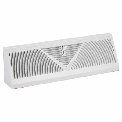 APPROVED VENDOR Baseboard Register: Baseboard, 4 1/2 in H, 15 in W, Louvered, Powder Coated - Baseboard Registers