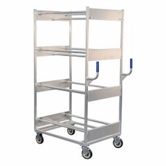 NEW AGE INDUSTRIAL Picking Cart: 800 lb, 34 in L x 20 in W Shelf, 4 Shelves, Gray/Off White (MPN 54116). Key specifications — Caster/Wheel Configuration: (2) Rigid; Brand: NEW AGE INDUSTRIAL.
