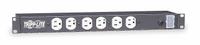 TRIPP LITE Power Distribution Unit: 120V AC, 12 Outlets, NEMA 5-15R-HG, Non-Metered, 1 RU, Std (MPN RS-1215-HG). Key specifications — Plug Type: NEMA 5-15P-HG; Brand: TRIPP LITE; Maximum Input Voltage: 120V AC; Receptacle Type: NEMA 5-15R-HG; Mounting Location: Horizontal Rack; Facing: Front.