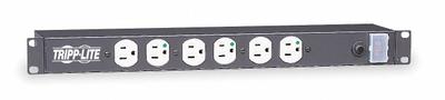 TRIPP LITE Power Distribution Unit: 120V AC, 12 Outlets, NEMA 5-15R-HG, Non-Metered - Standard Power Distribution Units